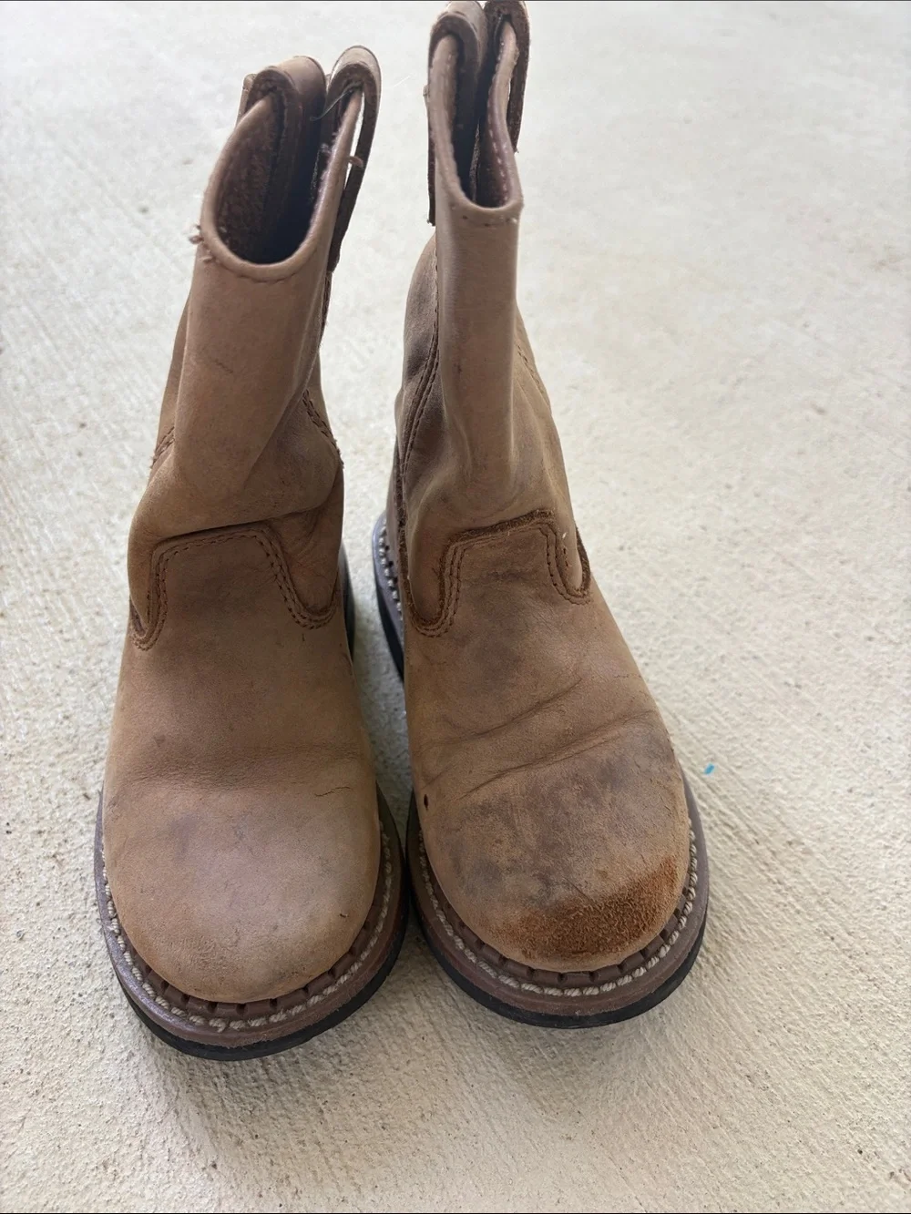 Kids GA boot sz 12 Brown Leather Pull-On Boots